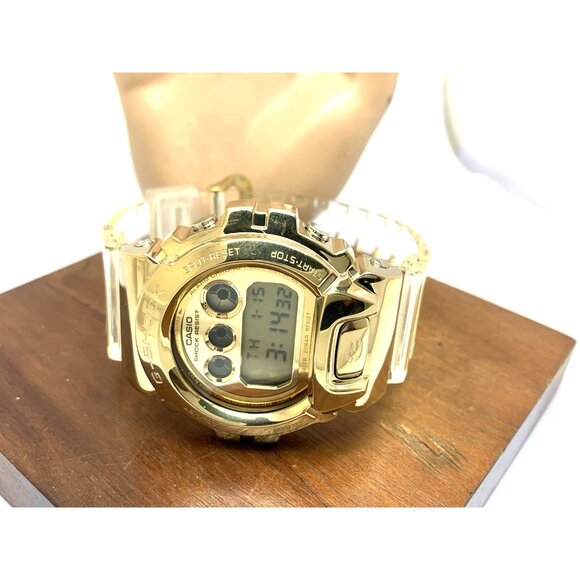 Casio Men's Watch G-Shock GM6900SG Gold Clear Resin Digital 48mm Sport 3230 - Picture 8 of 14